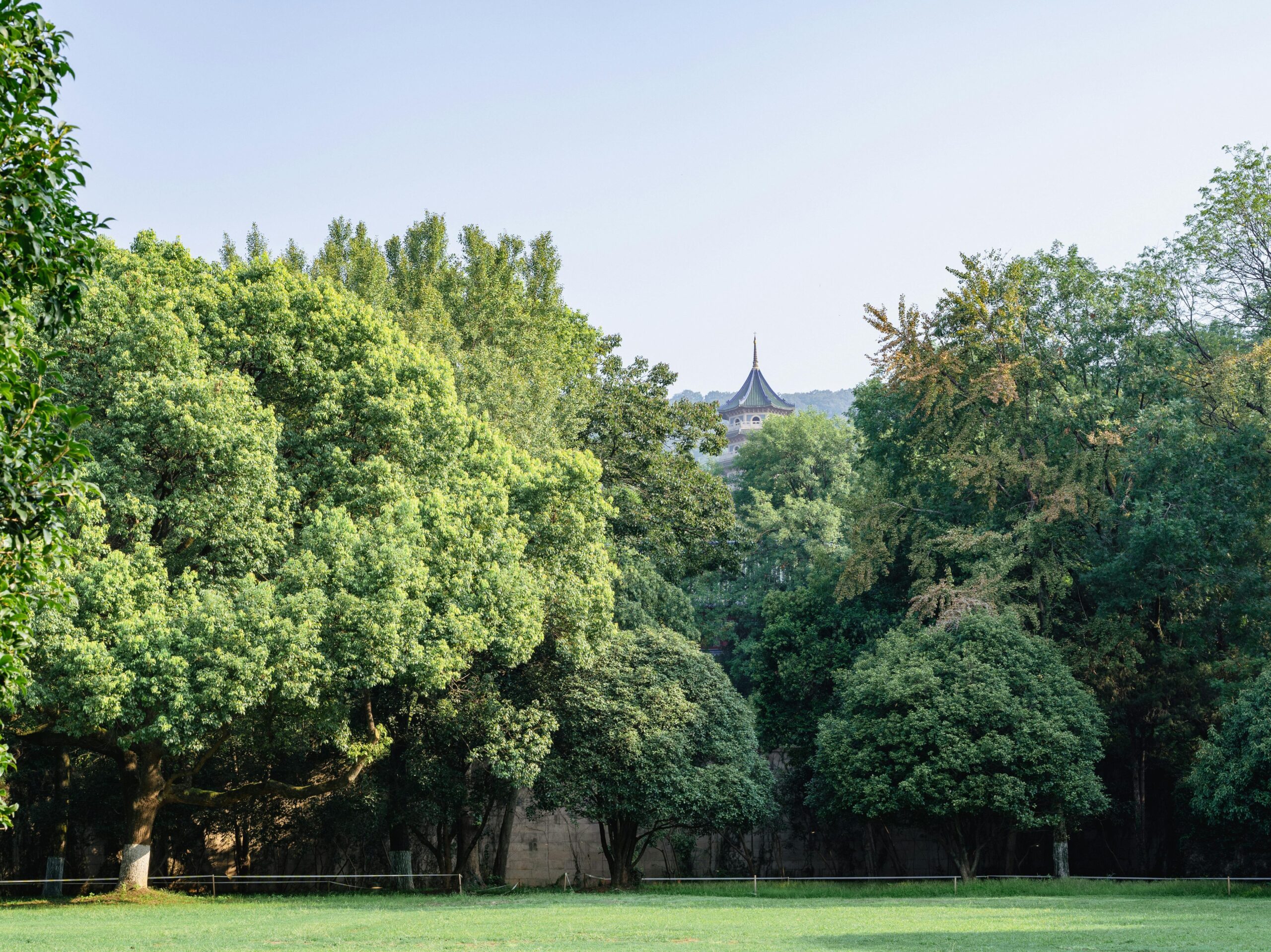 服務內容 Scenic view of Linggu Pagoda with lush greenery in Nanjing, Jiangsu Province, China.
